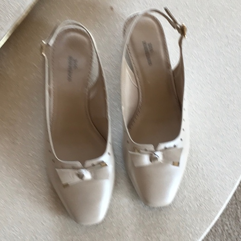 Elegant White Slingback Heels